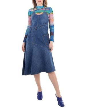 JW Anderson Twisted Denim Cotton Dress, Brand Size 6 (Us - Blue