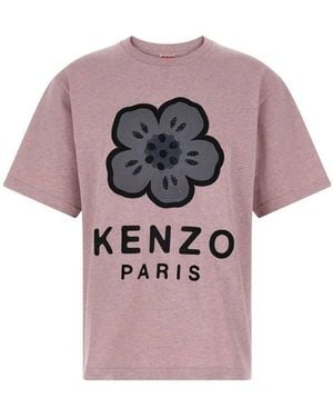KENZO Boke Flower Embroidered Oversized T-Shirt - Pink