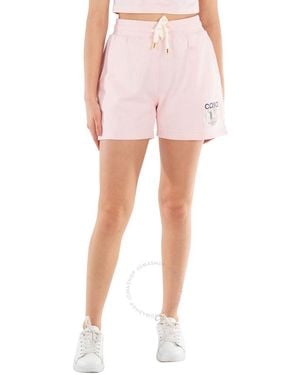 CASABLANCA Logo-Print Organic Cotton Shorts - Pink