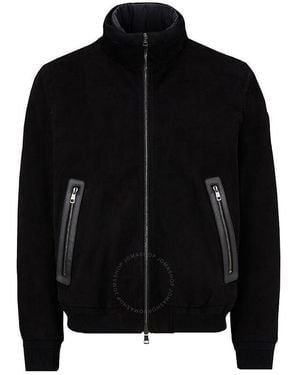 Moncler Fayal Supple Suede Down Jacket - Black