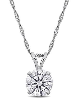 Created Forever 2Ct Tw Lab-Grown Diamond Solitaire Pendant With Chain - Metallic