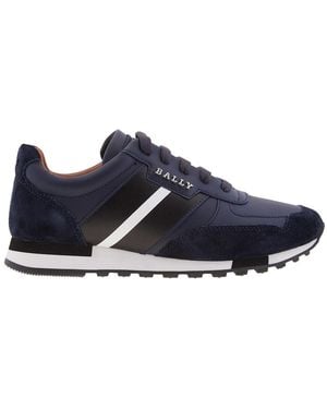 Bally Glendy Leather Low-Top Trainers - Blue