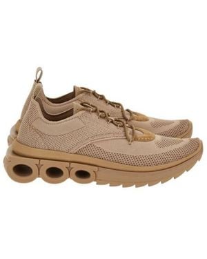 Ferragamo Nima Technical Knit Running Sneakers - Brown