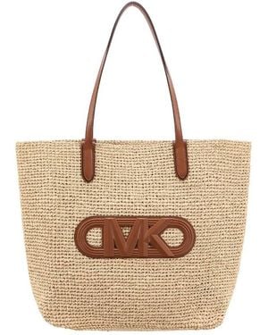 Michael Kors Michael Eliza Oversized Straw Tote Bag - Natural