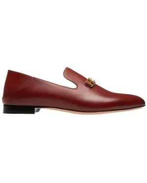 Bally Darcie Leather Slip-On Loafers, Brand Size 35 Us - Red