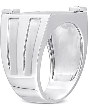 Amour 5 Ct Tgw Square Onyx And Diamond Accent Ring - Black