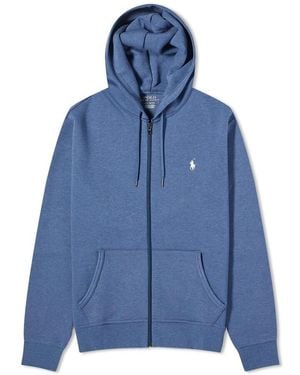 Polo Ralph Lauren Double Knit Polo-Pony Hoodie - Blue