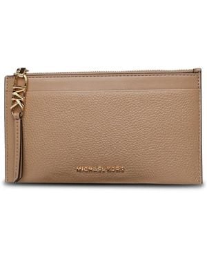 Michael Kors Empire Large Pebbled Leather Card Case - Brown