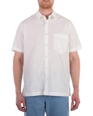 Nanushka Adam Short-Sleeve Cotton Shirt - White