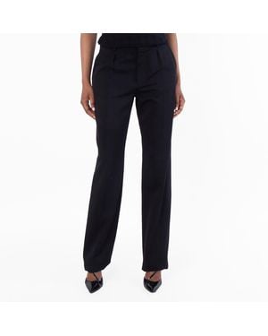 Saint Laurent Pressed-Crease Straight Pants, Brand Size 38 Us - Blue