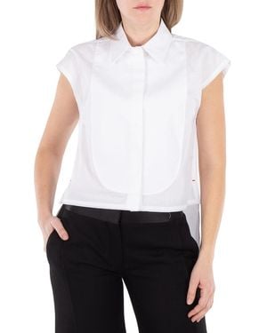 Victoria Beckham Panel-Detail Sleeveless Shirt - White