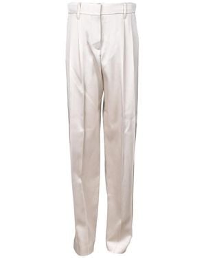 Brunello Cucinelli Butter Tailored Trousers, Brand Size 42 (Us - White