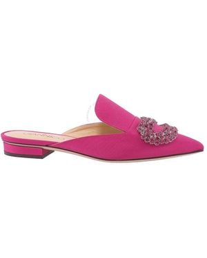 Giannico Ladies Deep Rose Daphne Flat Satin Mules, Brand Size 35 Us - Pink