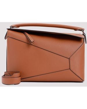 Loewe Puzzle Edge New Large Shoulder Bag - Brown