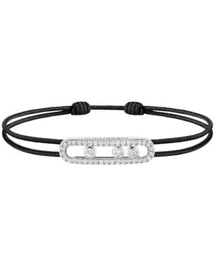 Messika Care(S) Diamond Cord Bracelet - Black