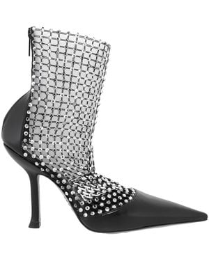 Rene Caovilla Rene Caovilla Galaxia Crystal Mesh Ankle Boots - Black