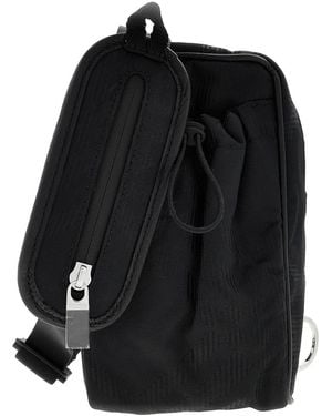 Burberry Check-Jacquard Zipped Mobile Phone Bag - Black