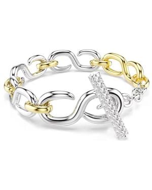 Swarovski Dextera T-Bar Bracelet, Size Large - Metallic