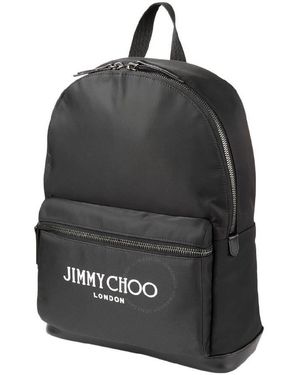 JIMMY CHOO リュック バックパック ナイロン ブラック 大容量 Filmore/M|ブラックナイロン・バックパック| ジミー チュウ JP