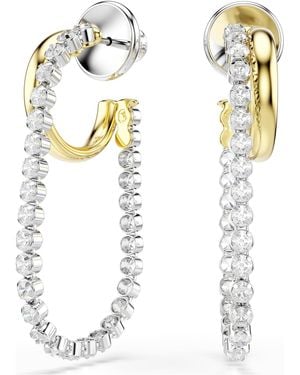 Swarovski Hyperbola Round Cut Earrings - Metallic