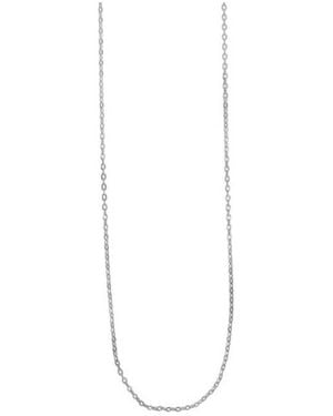 Tresorra 14K Endless Adjustable Flat Cable Chain Necklace - White