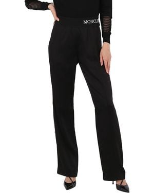 Moncler Ladies Side Stripe Tracksuit Trousers - Black