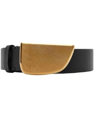 Burberry Leather Shield Belt - Black