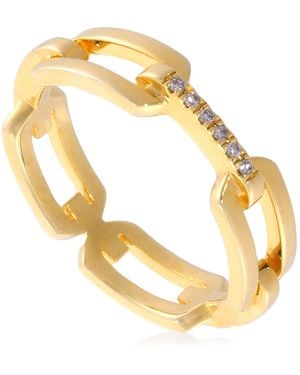 Diamanti Per Tutti Ladies Unchain Diamond Embellished Ring - Metallic