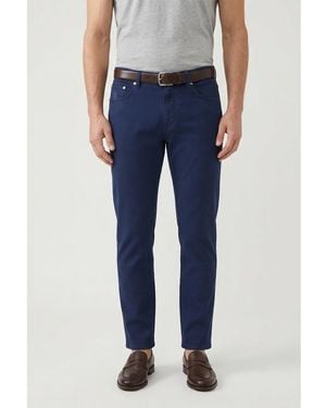 Brunello Cucinelli Dark Traditional Fit Trousers, Brand Size 56 (Us - Blue