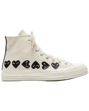 Comme des Garçons Play X Converse Multi Heart High Top - White