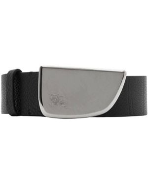 Burberry Shield Leather Belt - Grey