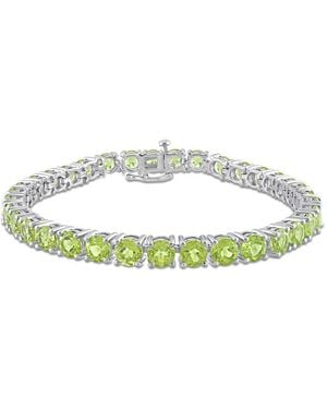 Amour 19 5/8 Ct Tgw Peridot Tennis Bracelet - Green