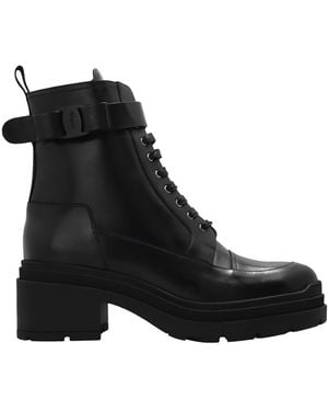 Ferragamo Ferragamo Ladies Lober Ankle Boots - Black