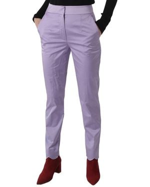 Moschino Ladies High-Waisted Tailored Trousers - Purple