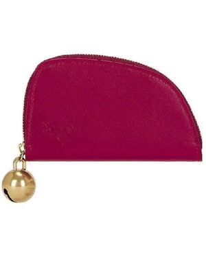 Burberry Shield Coin Case With Bell Charm - Red