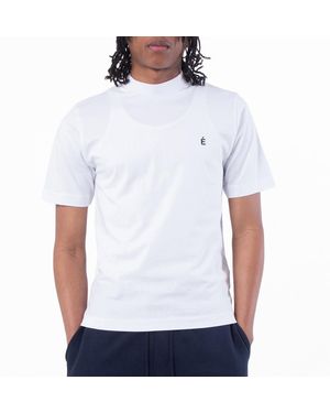 Etudes Studio Award Accent Logo Cotton T-Shirt - White
