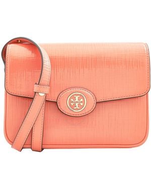 Tory Burch Robinson Embossed Leather Convertible Shoulder Bag - Pink