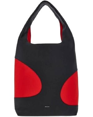 Ferragamo Cut Out-Detail Leather Tote Bag - Red