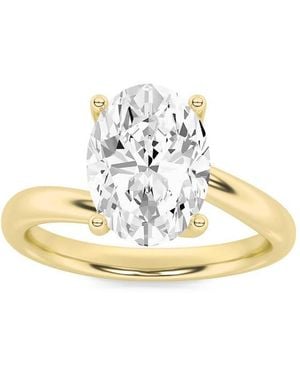 Mure And Co 2Ctw Oval Shaped Lab Grown Diamond (F/Vs) Bypass Shank Engagement Ring - Metallic