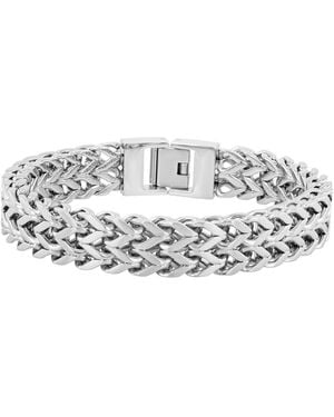 Robert Alton Stainless Steel Double Row Franco Bracelet - Metallic