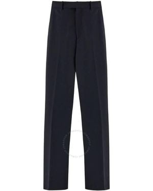 Ferragamo Ferragamo Straight-Leg Pleated Trousers - Blue