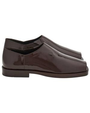 Ferragamo Dyaso Open Toe Loafers - Brown