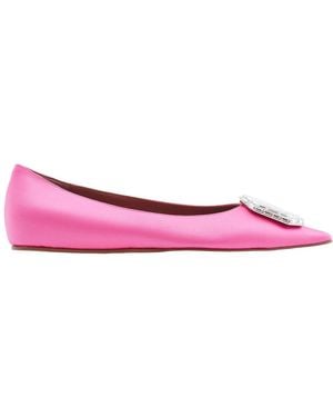 AMINA MUADDI Satin Camelia Ballerinas - Pink