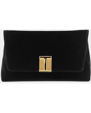 Tom Ford Velvet And Viscose Shoulder Bag - Black