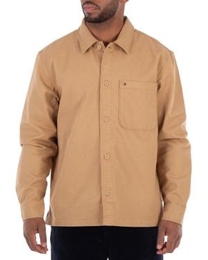 Tommy Hilfiger Twill Relaxed Fit Shirt Jacket - Brown
