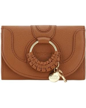 See By Chloé Hana Compact Leather Wallet - Brown
