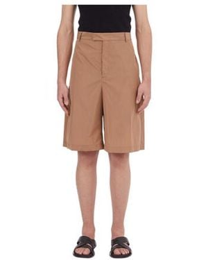 Ferragamo Straight-Leg Shorts, Brand Size 50 Us - Natural