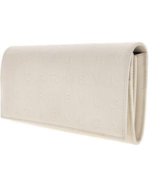 BVLGARI Logo Infinitum Large Leather Wallet - Natural