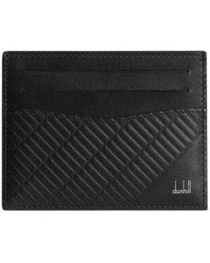 dunhill Contour Leather Card Case - Black