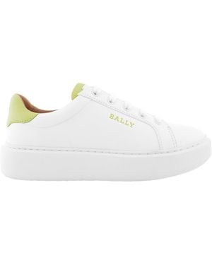 Bally Clarys Leather Low-Top Sneakers, Brand Size 38 Us - White